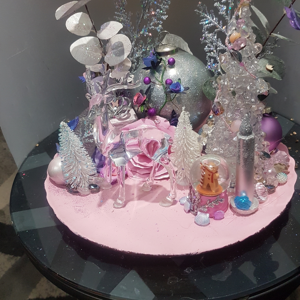 Pink and Silver Holiday Decor